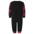 thumbnail image 3 of Hirigin Family Christmas Pajamas Matching Sets Elk Print Long Sleeve Round Neck Tops/Romper Plaid Trousers, 3 of 8