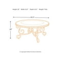 thumbnail image 3 of Ashley Furniture Table Basse Ronde Effilochée en Brun Foncé, 3 of 5