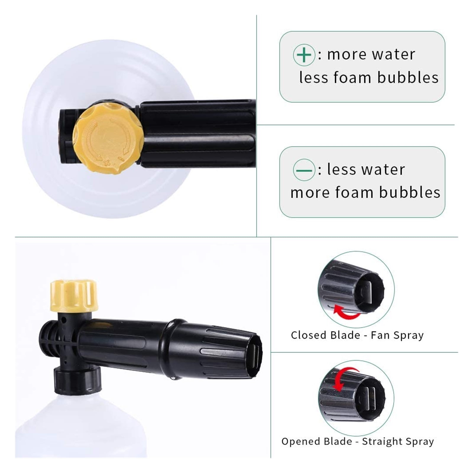 Pressure Washer Snow Foam Lance Foam Nozzle Foam Cannon Soap Gun For High Pressure Cleaner