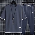 thumbnail image 4 of Men's Suits for Everyday Wear Knit Casual Modern Semi Formal Comfortable Stitching Design for Daily Style, 4 of 5