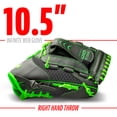 thumbnail image 3 of Guante de béisbol Franklin Sports Shok Grafito/Lima 10.5", 3 of 9