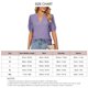 thumbnail image 1 of Blusa hueca plisada con cuello en V, manga abombada, blusa plisada elegante ahuecada para mujer, dama y niña, color morado M, 1 of 2