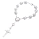 thumbnail image 1 of BRIGHTFUFU Pulsera Cruzada Cruzada Puerta Artificial Rosario Pulsera Joyería para Mujeres y Niñas (Plateado), 1 of 7