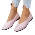 thumbnail image 2 of IEMIEMIEM Women's Ballet Flats Comfortable Shoes Pointed Toe Slip On Work Loafers Business Casual Dress Shoes Nude Flat Pink 5.5 Wide, 2 of 6