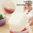 thumbnail image 5 of Mini Double-Layer Colander Handled Strainer Basket Kitchen Draining Bowl with Handle Filter Water Storage Basket, Food-Grade Plastic, Space-Saving, Easy-to-Use, 5 of 8