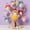 White, variant on Easter Decorations Chick Hat Girl Clutching Colored Egg Pendant White Festival Scene Decoration Props Easter Egg Fillers