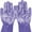 M Size-Purple, variant on Pet Grooming Gloves: Heat-Resistant Silicone Gloves with High-Density Teeth for Enhanced Massaging and Bathing of Dogs and Cats