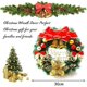 thumbnail image 2 of Corona de Navidad Adorno de puerta de entrada de Feliz Navidad Guirnalda de pino artificial de pared para decoración de fiesta de Navidad 30 CM $ Corona de Navidad Adorno de puerta de entrada de, 2 of 7