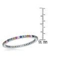 thumbnail image 4 of Sterling Silver Rainbow Thin Band Ring, 4 of 5