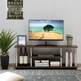 thumbnail image 3 of Gymax 3-Tier TV Stand Stainless Steel EPA Listed Universal Withstand 110lbs Brown, 3 of 10