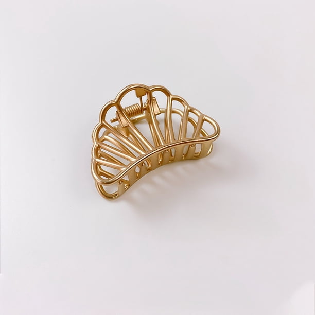 Pinzas para el pelo de metal, horquillas para moño, horquillas para el pelo de color dorado mate, antideslizantes, para mujer, cabello largo, fino y grueso, tamaño pequeño, en forma de abanico