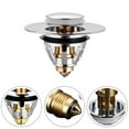 thumbnail image 2 of Sink Strainer Plug Hole Stopper Basin Core Bounce Push Up Drain Hair Trap, 2 of 5