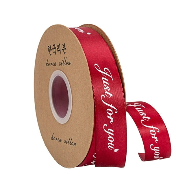 LCXmlly Gift Wrapping 1 Roll Package Ribbon Printed Tear resistant Silky Gift Wrapping DIY Handmade Solid Color Satin Ribbon Festival Accessories