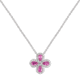 thumbnail image 3 of Collar para Mujer de Plata .925 con Zirconia Cúbica, LuckyLy Cadena y Dije Floral Brillante – Joyería Ideal como Regalos para Mamá y Regalos para Mujer Navidad y Cumpleaños, Modelo Aina fucsia, 3 of 6