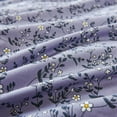 thumbnail image 4 of HoneiLife 3pc Duvet Cover King Size - 100% Cotton Comforter Floral Breathable Duvet Cover with Zipper Closure & Corner Ties, Purple Flower, 4 of 7
