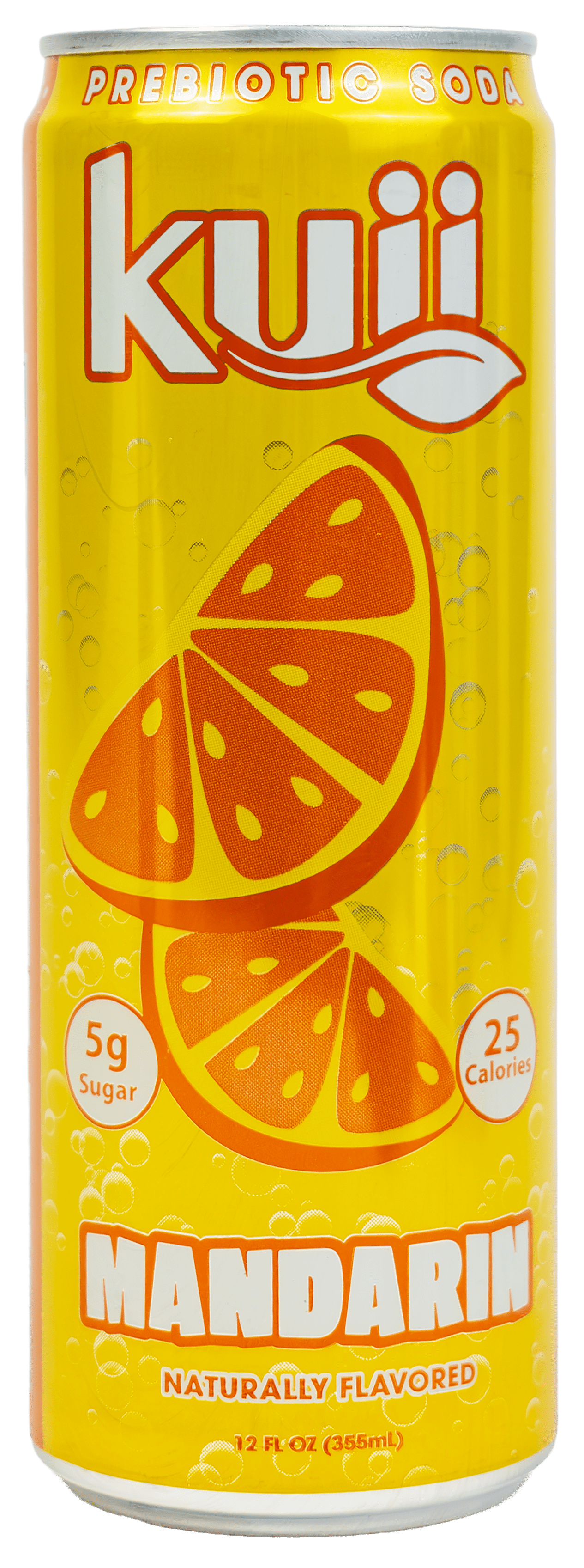 (12 pack) Kuii Prebiotic Soda, 12 fl oz, Single Aluminum Can, Mandarin