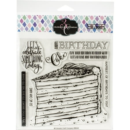 UPC: 0857287008508 | Colorado Craft Company Clear Stamps 6 X6 -Birthday Cake-Big & Bold