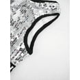 thumbnail image 7 of TiaoBug Kids Girls Sequins Dance Athletic Outfit Sleeveless Tank Jazz Crop Top with Shorts Set Silver 8, 7 of 7