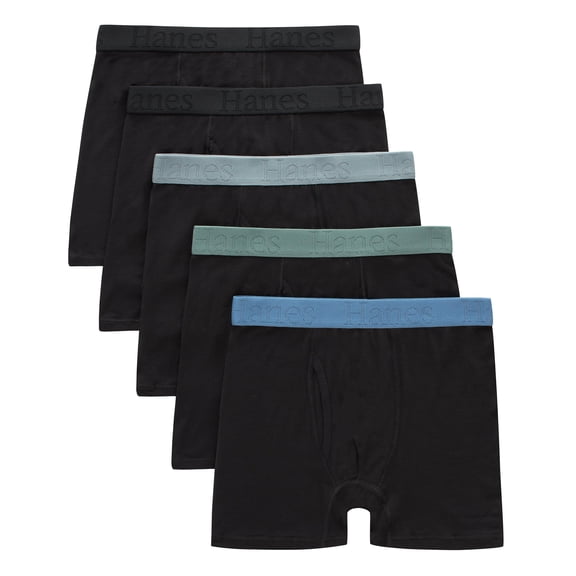 Hanes Originals Ultimate SuperSoft Boys' Boxer Brief Underwear, Assorted, 5-Pack S