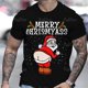 thumbnail image 1 of Camiseta navideña para hombre, camiseta roja con cuello redondo de Papá Noel para hombre, ropa de calle de gran tamaño a la moda, Tops de manga corta, ropa Harajuku para hombre, 1 of 4