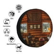 thumbnail image 5 of Easygdp Log Cabin Inside Wheel Sun Guard, Spare Tire Cover,Universal Trailer Suv Truck Camper Travel,Easy To Install And Remove -14 Inch, 5 of 9