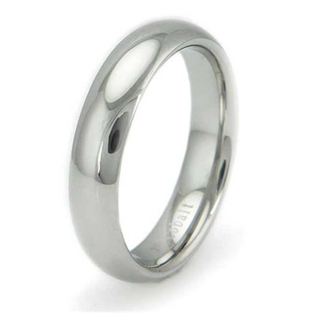 EWC R60061-100 Cobalt Chrome Classic Dome Ring - Size 10
