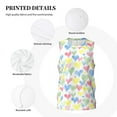 thumbnail image 3 of Honeii Hand Drawn Colored Hearts print basktball shirt for men and women, Unisex basketball jersey for Theme party-4X-Large, 3 of 6