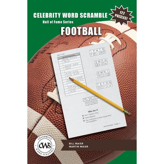 Celebrity Word Scramble Hall of Fame Series Football, (Paperback)
