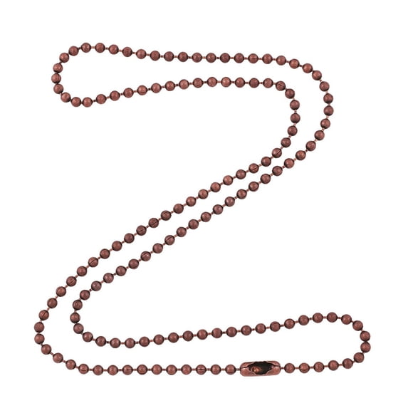 2.4mm Antique Copper Ball Chain Necklace with Extra Durable Color Protect Finish - 22 Inches