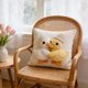 thumbnail image 4 of Fundas de almohada decorativas de Pascua con estampado de conejito, huevo y pollito | Funda de cojín de temporada para sofá, sillón, sala de estar y dormitorio, 4 of 7