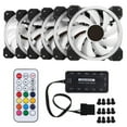 thumbnail image 5 of CPU Cooler PC Cooling RGB Fan Case Cooling Fan Adjust LED 120mm Radiator Quiet + IR Remote Cooler RGB PC Accessories 1pc Fan, 5 of 5