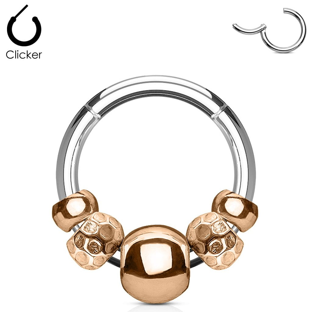 Forbidden Body Jewelry 16g 8mm Surgical Steel Hinged Segment Piercing