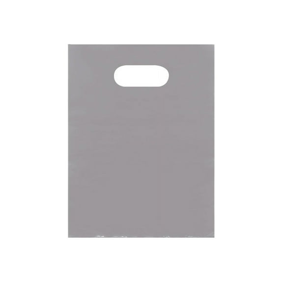 SSWBasics Small Low Density Gray Merchandise Bags - 9”W x 12”H - Case of 1000 - Small