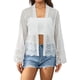 thumbnail image 1 of Txlixc - Blusa floral de encaje frontal abierto de manga larga para mujer primavera verano Txlixc  Moda, 1 of 9