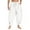 White, variant on MIXUE Mens Cargo Pants Solid Color Male Casual Woven Wide Leg Pleated Pocket Drawstring Trouser Fashion Loose Trouser Sweatpants for Men Streetwear,White,XXL