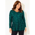 thumbnail image 2 of Catherines Women's Plus Size Flocked Mesh Tunic, 2 of 3