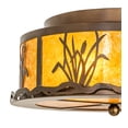 thumbnail image 2 of Meyda Tiffany 24466 Reeds And Cattails 2 Light 16" Wide Semi-Flush Drum Ceiling Fixture -, 2 of 7