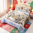 thumbnail image 3 of Manfei Happy Christmas Quilt King,Whimsical Animals King Coverlet Set,3pcs,1 Bedspread and 2 Pillowcases, 3 of 7