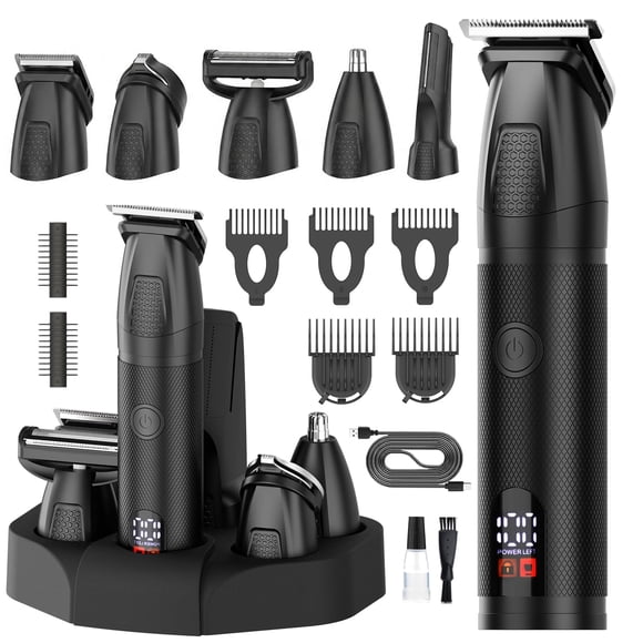 Kit recortadora de barba Bomxin 6 en 1 inalámbrico e impermeable