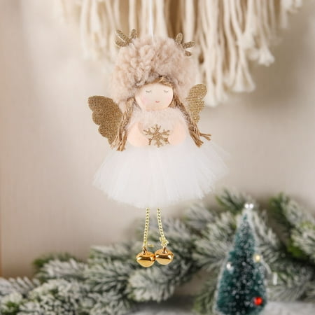 

Hesxuno Christmas Decorations Creative Christmas Plush Yarn Skirt Angel Pendant Cute Doll Girl Gift Christmas Tree Pendant Christmas Gifts Party Favors