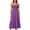 Purple, variant on Noric Women's Spaghetti Strap Maxi Dresses Bohemian Tiered with Smocked Bodice Casual Summer Vacation Beach Party Slip Sundress