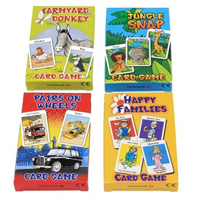 Cartamundi Card Games Jungle Snap Pairs on Wheels and Happy Families PK of 3 for sale online
