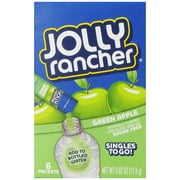 Jolly Rancher Singles To Go Powdered Drink Mix, 6-Count Box (12 Pack) – Green Apple – Sugar-Free Drink Powder, Just Add Water