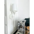 thumbnail image 2 of Crystorama Broche 1 Light Matte White Wall Mount - 6"W x 21"H x 7.25"D, 2 of 14