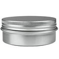 thumbnail image 3 of 24pcs Screw Top Round Aluminum Tin Cans, 2 oz Metal Tin Storage Jar Containers with Screw Cap for Lip Balm, Cosmetic, Candles, Make Up, Eye Shadow, Powder, Tea, 3 of 6