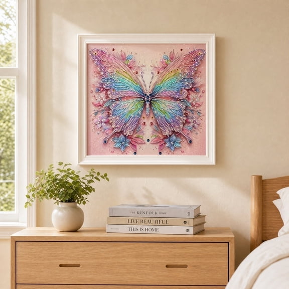 Diamond Art Kits for Adults Pretty , 5D Special Shape Diamond Painting Kit, Unique Diamond Art Kit for Beginners DIY Craft Wall Décor Gift