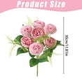 thumbnail image 3 of 7 Head Peony Bouquet Living Room Decorative Flower, 7-Head Realistic Peony Arrangement Multi Color, Soft Flower Home Decor Ornament Centerpiece, Flower*1 Branch, 3 of 4