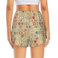 thumbnail image 4 of Vsdgher Retro Geometry Print Women's Running Double Layer Shorts High Waisted with Pockets Elastic Yoga Workout Athletic Gym Sports, 4 of 8
