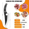 thumbnail image 3 of Wiueurtly Hand With Japanese High Fillet Meat Cleaver For Kitchen Camping BBQ, 3 of 8
