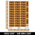 thumbnail image 2 of File Double Border Sticker Set - Orange - Matte Finish - 1.5" Small, 2 of 7